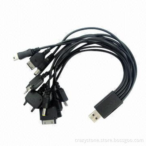 10-in-1 Universal USB Multi-charger Cable for Smartphone and Game Machine